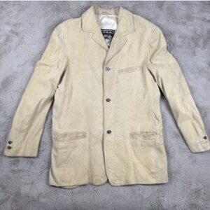Vtg Versace Jeans Couture Suede Leather Blazer Jacket Made in Italy 50 Designer